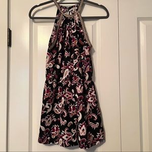 Charlotte Russe Paisley Purple Romper - SMALL